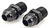 Fuel Pump Fitting Kit Two 3/8" NPT Male Port to -8AN Male (Black)