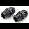 Fuel Pump Fitting Kit Two 3/8" NPT Male Port to -8AN Male (Black) - image 2