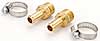 Fuel Pump Fitting Kit Two 3/8" NPT Male Port to 3/8" Hose End (Brass) - image 1