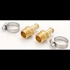 Fuel Pump Fitting Kit Two 3/8" NPT Male Port to 3/8" Hose End (Brass) - image 2