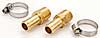 Fuel Pump Fitting Kit Two 3/8" NPT Male Port to 1/2" Hose End (Brass) - image 1