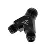 Y-Block Fitting [-16 AN Inlet to Dual -12 AN Outlets]