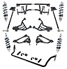 Complete Coil-Over Suspension System w/HQ Series Coil-Overs for 1970-1981 Chevy Camaro, Pontiac Firebird