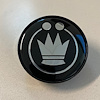 CAPLAD5 Wheel Center Cap, Konig Lace Black, For 15x6.5 / 16x7 / 17x7, Black Base Cap With Crome Crown Logo