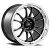 Hypergram Flow Formed Wheel [Size: 17"x8"] 5 x 100 mm Bolt Pattern, Metallic Carbon with Machined Lip