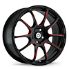 IL7751440R Illusion Cast Wheel [Size: 17" x 7"] Gloss Black/Red Tinted Clearcoat Finish