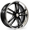 R1032080654513 R103 Maverick Wheel [Size: 20"x8"] Glossy Black Center w/Milled Window & Diamond Cut Lip Finish