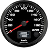 FOR3-S3-EV 3-3/8 in. EV Speedometer Gauge, 200 km/h, Orion