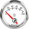L2-OP6-LEG 2-1/16 in. Oil Pressure Gauge, 0-100 psi, 90 Degree Sweep