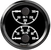 L25-DG6-DATZ 2-5/8 in. Dual Gauge, Oil Temp/Oil Pressure, top/bottom, JDM Datsun Z Series