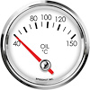 L25-OT4-LEG 2-5/8 in. Oil Temp Gauge, 40-150C, 90 Degree Sweep