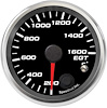 R25-ET1-REV 2-5/8 in. EGT Temp Gauge, 200-1600F, w/Warning
