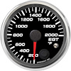 R25-ET2-REV 2-5/8 in. EGT Temp Gauge, 200-2000F, w/Warning