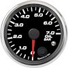 R25-OP4-REV 2-5/8 in. Oil Pressure Gauge, 0-7.0 bar, w/Warning