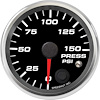 R25-P1-REV 2-5/8 in. Pressure Gauge, 0-150 psi, w/Warning