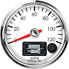 R25-S1-LEG 2-5/8 in. GPS Speedometer, 120 mph