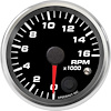 R25-TC8-REV 2-5/8 in. Tachometer, 16K RPM Shift-light
