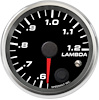 R25-WB2-REV 2-5/8 in. Standalone Air/Fuel Gauge, Lambda .6-1.2 with Analog Out, w/Warning