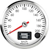 R3-S2-LEG 3-3/8 in. GPS Speedometer, 200 km/h Metric