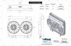1-98506-212BL High-Performance Radiator & Brushless Fan Kit, 1957-1959 Ford Ranchero, Auto Trans, 2.75 in. Cores, W/Shroud - image 2