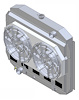 1-98511-212BL High-Performance Radiator & Brushless Fan Kit, 1965 Ford Truck, Auto Trans, 2.75 in. Cores, Dual Chamber, W/Shroud