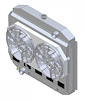 1-98511-202BL High-Performance Radiator & Brushless Fan Kit, 1965 Ford Truck, Manual Transs, Dual Chamber, W/Shroud - image 1