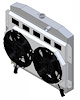 1-98508-202BL High-Performance Radiator & Brushless Fan Kit, 1961-1964 Ford Truck, Manual Trans, 2.75 in. Core, W/Shroud - image 1
