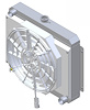 1-1673-208BL300 High-Performance Radiator/Brushless Fan Kit, 1962-1967 Chevy Nova/Chevy II, Driver Side Inlet, Manual Trans - image 1