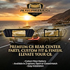 418-160 2020-2026 CORVETTE C8 STINGRAY OPEN CROSS HATCH Rear LICENSE PLATE MOUNT, Carbon Flash Metallic - image 1