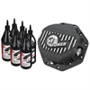 Differential Cover R Dodge Trucks 9.25 12-Bolt Black Mach d Fins w/ Oil - image 1