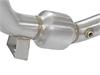 48-33017-HC Twisted Steel Down Pipe 3 IN 304 Stainless Steel w/ Cat Ford Mustang 15-21 L4-2.3L (t) - image 1