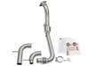 48-33017-HC Twisted Steel Down Pipe 3 IN 304 Stainless Steel w/ Cat Ford Mustang 15-21 L4-2.3L (t) - image 3