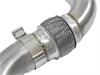 48-33017-HN Twisted Steel Down Pipe 3 IN 304 Stainless Steel Ford Mustang 15-21 L4-2.3L (t) - image 1