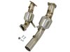 48-34128-HC Twisted Steel Down Pipe 2-3/4 IN 304 Stainless Steel w/ Cat Cadillac ATS-V 16-19 V6-3.6L (tt) - image 2