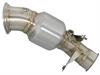 48-36315-HC Twisted Steel Down Pipe 3-1/2 to 3 IN 304 Stainless Steel w/ Cat BMW M2 (F87) 16-18 L6-3.0L (t) N55 - image 1