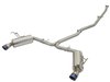 Takeda 2-1/4 to 2-1/2in 304 Stainless Steel Cat-Back ExhaUSAt w/Anodized Blue Tip Honda Civic 16-17 - image 2