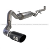 MACHForce XP Race System SS-409 Exhaust System 4 in. 409 Stainless Steel w/Muffler Incl. 6 in. Black Tip - image 1