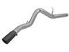 49-44081-B Large Bore-HD 5 IN 409 Stainless Steel DPF-Back Exhaust System w/Black Tip GM Diesel Trucks 2016 V8-6.6L (td) LML - image 1