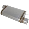 Exhaust Muffler SS 3in In/Out Offset/Offset 4 x 9 in Body Brushed - image 1