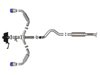 49-36067-L Gemini XV 3 IN to 2-1/2 IN 304 Stainless Steel Cat-Back Exhaust w/ Cut-Out Blue Toyota GR Corolla 23-25 L3-1.6L (t) - image 2