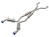 49-36139-L Takeda 2-1/2 IN 304 Stainless Cat-Back Exhaust w/ Resonator and Blue Flame Tip Nissan 370Z 09-20 V6-3.7L - image 1