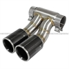 Exhaust Tip Upgrades 2013-14 Porsche Cayman S/Boxster S (981) 3.4L Carbon Fiber Tips - image 1