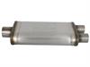 49M00018 MACH Force-Xp 409 Stainless Steel Muffler 3 IN ID Center/2-1/2 Dual-Outlet x 18 IN L x 9 IN W x 4 IN H - Oval Body - image 1