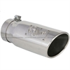 Exhaust Tip 4In x 5Out x 12L in Bolt-On Right Pol - image 1