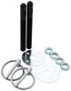 Aluminum Hood Pin Kit 3/8" Kit Black - image 1