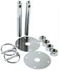 Chrome Steel Hood Pin Kit 3/16" Flip-Over Clips - image 1