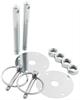 Chrome Steel Hood Pin Kit 1/4" Flip-Over Clips - image 1