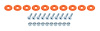 ALL18689 Countersunk Bolt Kit Fluorescent Orange 10 Pack - image 1