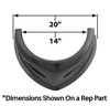 Hood Scoop Long Tapered Front 3.500 in. Tall - image 2
