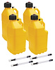 ALL40123-4 Utility Jug 5 Gal w/Filler Hose Yellow 4 Pack